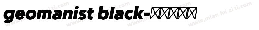 geomanist black字体转换